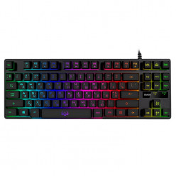 Игровая клавиатура SVEN KB-G7400, мембранная, тактильная обратная связь, 87 клавиш, подсветка, USB, Рус/Укр/ENG, чёрная